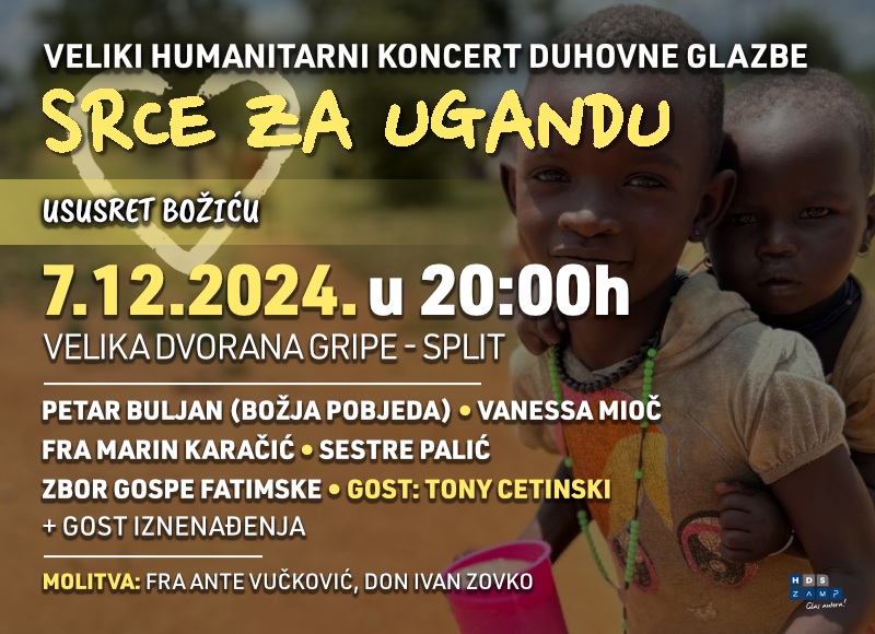 Veliki humanitarni koncert duhovne glazbe Srce za Ugandu- ususret Božiću