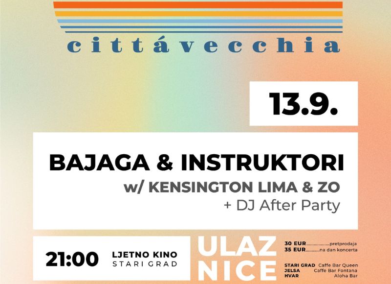 Bajaga & Instruktori w/ Kensington Lima & Zo