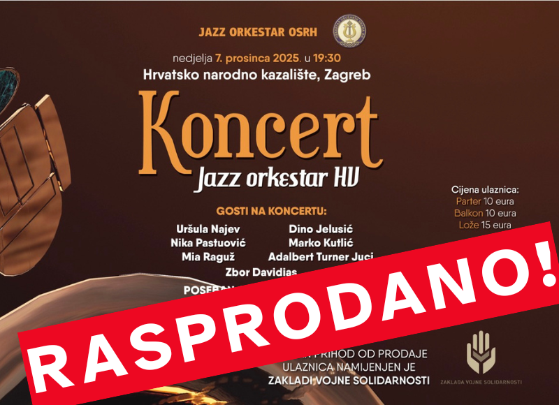 RITAM SRCA – ZA ZAKLADU VOJNE SOLIDARNOSTI - Jazz orkestar HV